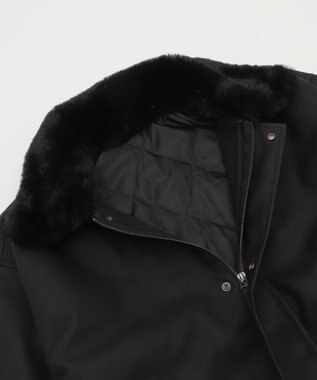 WEGO 【ユニセックス着用ITEM/MLサイズ展開】PU2WAYフライトブルゾン ブラック