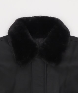 WEGO 【ユニセックス着用ITEM/MLサイズ展開】PU2WAYフライトブルゾン ブラック