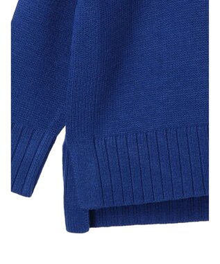 earth music&ecology ウォッシャブル脇スリットクルーネックプルオーバー Blue