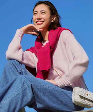 23区 【洗える】ウールカシミヤ パフスリーブ ニット