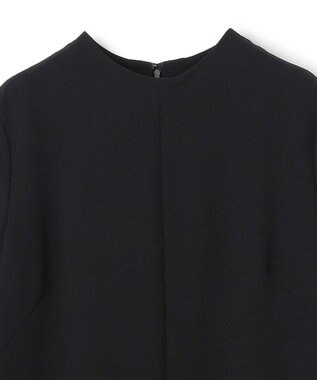 BEIGE， 【洗える】KALMIA / クルーネックIラインロングドレス Black