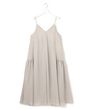 23区 【接触冷感性】フィブリルツイル キャミソールフレアワンピース ベージュ系