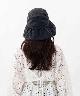 AURORA 【 Beaurance （ビューランス）】サマーシールドはっ水カサブランカ風クロッシェハット ブラック