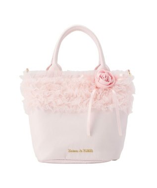 Maison de FLEUR チュールフリルローズ２Ｗａｙバッグ Pink