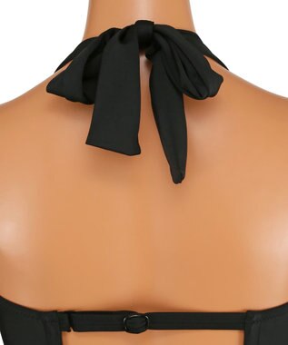 San-ai Resort（三愛水着楽園） ワコール定番商品カップ使用、GHIカップの大きなお胸に対応【グラマラスフィット】クロスワイヤーAライン水着　9D-M　【San-ai Resort（サンアイリゾート）】 ブラック