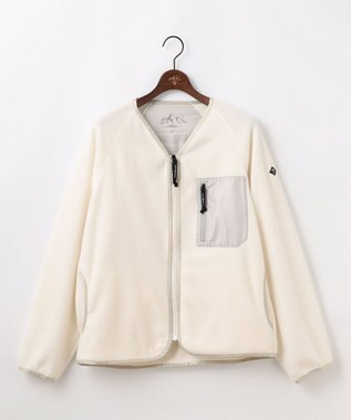 JOSEPH ABBOUD MOUNTAIN 【軽量】ライトフリースカーディガン アイボリー系
