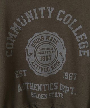 CRAFT STANDARD BOUTIQUE カレッジプリントショートプルオーバー Khaki