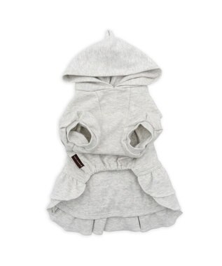 PET PARADISE ペットパラダイス フリルフーディー 《グレー》 小型犬 グレー