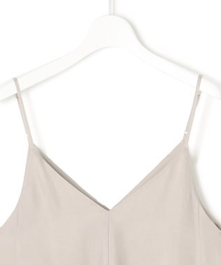 23区 【接触冷感性】フィブリルツイル キャミソールフレアワンピース ベージュ系