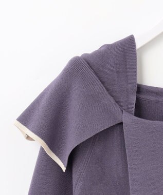 ANY SIS 【洗える】フレアカラープルオーバー モーブ