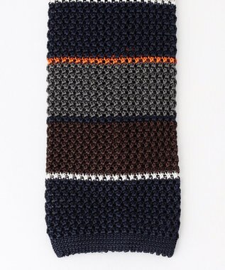 J.PRESS MEN 【J.PRESS KNIT TIE COLLECTION】ストライプ ニットネクタイ ブラウン系2