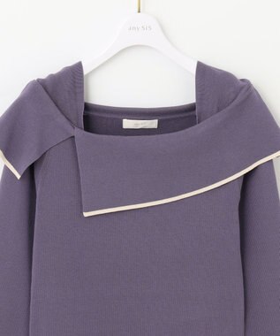 ANY SIS 【洗える】フレアカラープルオーバー モーブ