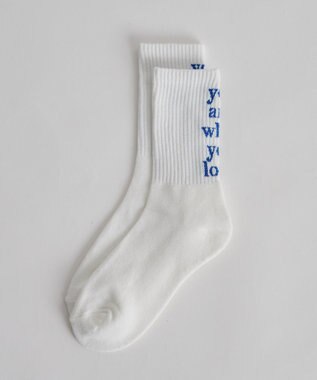 WEGO バックラメロゴソックス ブルー