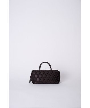 MIYABIYA 【撥水加工】篭目大柄エンボスボンディングミニボストン チョコレート