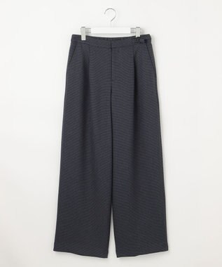 J.PRESS LADIES 【洗える】TUMUGITOピンヘッド ワイド パンツ ネイビー系