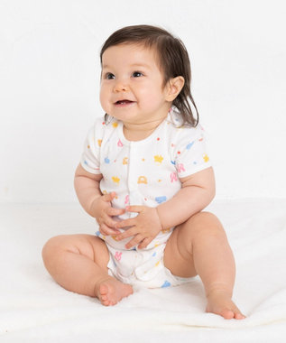 MIKI HOUSE HOT BISCUITS 【60-70cm】 半袖ボディシャツ(前開き)