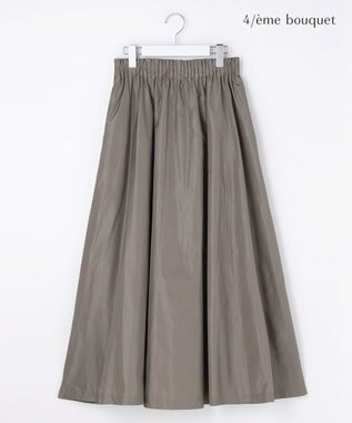 自由区 【カトリエムブーケ】Jupe en taffetas フレアスカート グレー