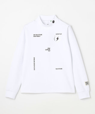 PW CIRCULUS 【裏起毛であたたか】【WOMEN】CATモチーフ  裏起毛ロングスリーブモックネックT   ゴルフウェア レディース