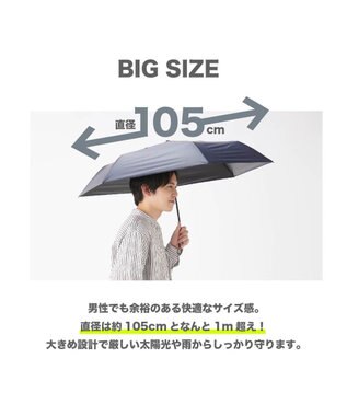 MOONBAT 【大きめ】晴雨兼用日傘 自動開閉 無地／一級遮光 遮熱 UV ワイド58cm ネイビーブルー