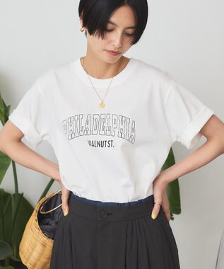 AMERICAN HOLIC 【マルチ機能】カレッジロゴＴシャツ Off White