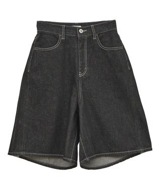 earth music&ecology デニムハーフパンツ Black