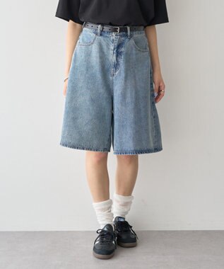 earth music&ecology デニムハーフパンツ Light Indigo