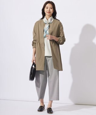 J.PRESS LADIES 【洗える】COTTON ACETATE クルーネック ニット ホワイト系