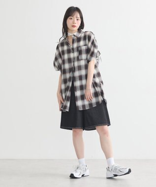 earth music&ecology デニムハーフパンツ Black