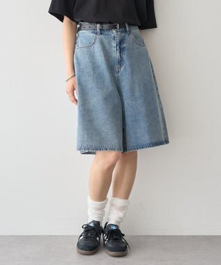 earth music&ecology デニムハーフパンツ Light Indigo