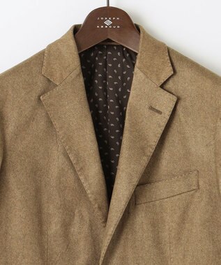 JOSEPH ABBOUD 【ストレッチ】ヘリンボンスウェード ジャケット キャメル系