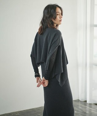 #Newans 【洗える】コットンウールニットセットアップ ブラック系