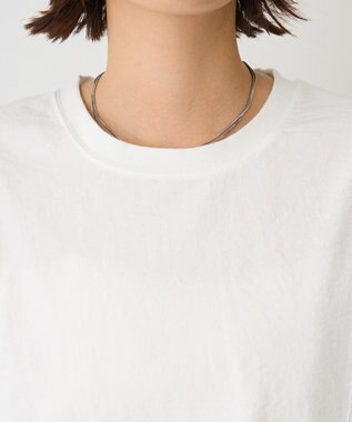CRAFT STANDARD BOUTIQUE カットクレープワイドキリカエTシャツ White