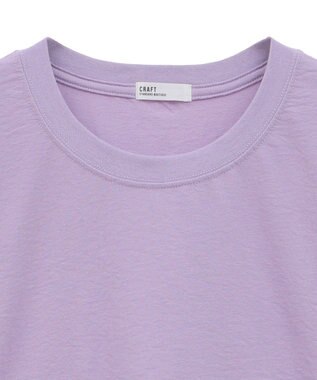 CRAFT STANDARD BOUTIQUE カットクレープワイドキリカエTシャツ Purple