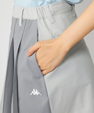 FILA GOLF／marie claire 【Kappa】ハーフプリーツスカート ライトグレー