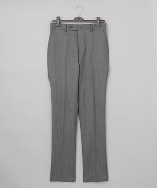 GOTAIRIKU 【御幸毛織】ドライスピナーツイルストレッチスーツ_グレーストライプ ライトグレー系1