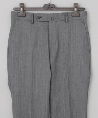 GOTAIRIKU 【御幸毛織】ドライスピナーツイルストレッチスーツ_グレーストライプ ライトグレー系1