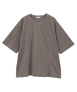CRAFT STANDARD BOUTIQUE カットクレープワイドキリカエTシャツ Brown
