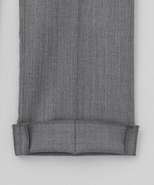 GOTAIRIKU 【御幸毛織】ドライスピナーツイルストレッチスーツ_グレーストライプ ライトグレー系1