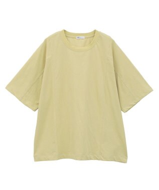 CRAFT STANDARD BOUTIQUE カットクレープワイドキリカエTシャツ Yellow