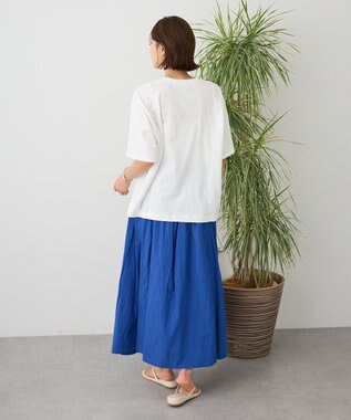 CRAFT STANDARD BOUTIQUE カットクレープワイドキリカエTシャツ White