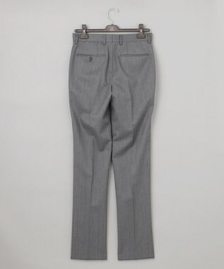 GOTAIRIKU 【御幸毛織】ドライスピナーツイルストレッチスーツ_グレーストライプ ライトグレー系1