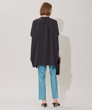 ICB 【接触冷感・洗える】エステルラミーチンツ テーパードパンツ セルリアン系