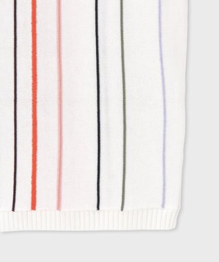 Paul Smith マルチカラーライン 半袖ニット オフホワイト