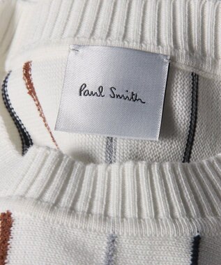 Paul Smith マルチカラーライン 半袖ニット オフホワイト