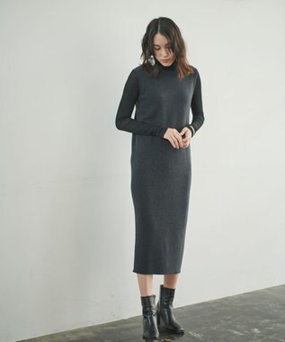 #Newans 【洗える】コットンウールニットセットアップ ブラック系