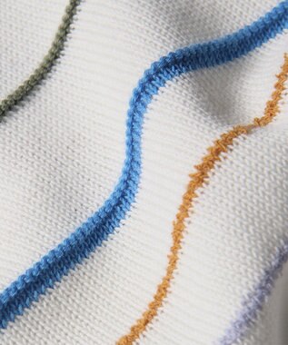 Paul Smith マルチカラーライン 半袖ニット オフホワイト