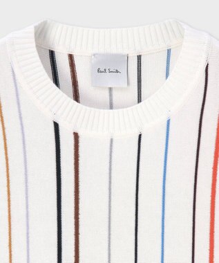 Paul Smith マルチカラーライン 半袖ニット オフホワイト