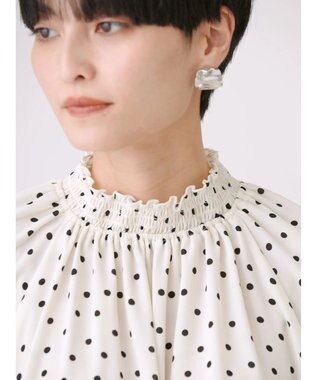 AMERICAN HOLIC ギャザーラグランサテンブラウス Dot