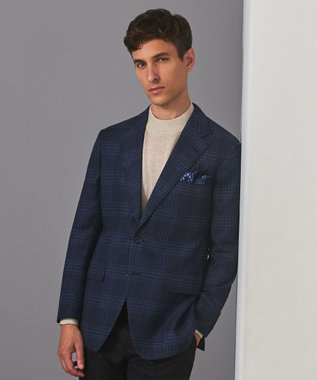 GOTAIRIKU 【Ermenegild Zegna/ゼニア】トロフェオ カシミヤ ジャケット_ネイビーチェック ネイビー系4