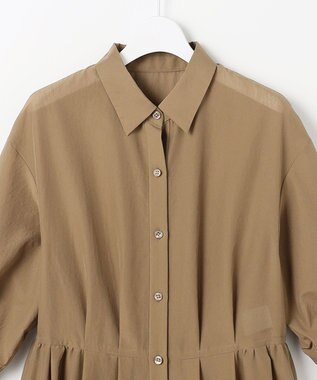 自由区 シアーボイルシャツ ワンピース ブロンズ